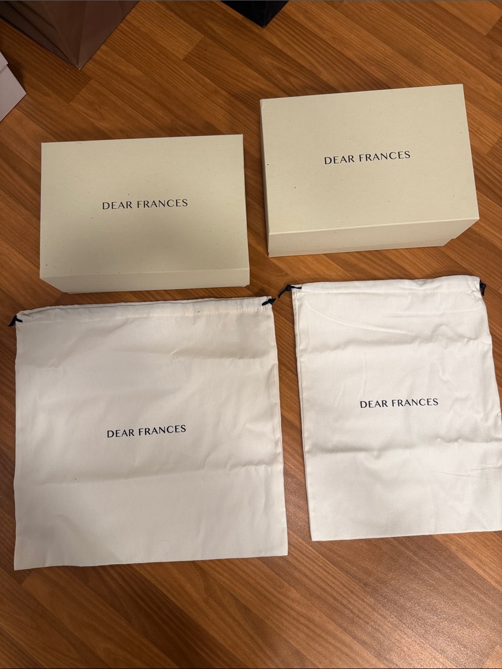 DEAR FRANCES new empty boxes from shoes and dusted bag